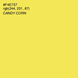#F4E757 - Candy Corn Color Image